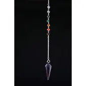 Yogi & Yogini Pendel amethist & chakraketting - 3-4 cm - 16 g