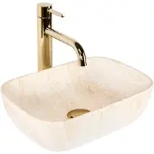 REA Belinda Mini Opzetwastafel Beige 40X35X13Cm