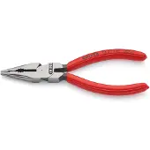 Knipex Spitse kombitang | Kunststof bekleed | Zwart geatramenteerd | Lengte 145 mm | Zelfbedieningskaart/blister - 08 21 145 SB