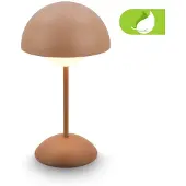 Briloner LED tafellamp op accu Kugle, bruin, metaal, IP44, dimbaar, bruin / roest, metaal, Modern