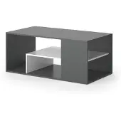 Vicco Edgar Salontafel – 110 x 59 cm Antraciet/wit