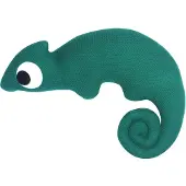 KINDSGUT - Grote Knuffel Kameloen - Gebreid - Hoogwaardig 100% Katoen - OEKO-TEX Gecertificeerd - 38 x 23 x 9 cm