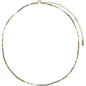 Pilgrim Ketting 'Alison' geel / goud / smaragd / parelwit