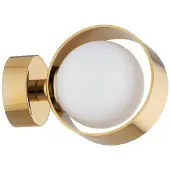Argon Wandlamp Mado, dimbaar, messing / goud, Badkamer, metaal, Modern, Wandlamp
