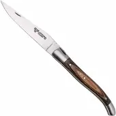 Laguiole En Aubrac Brown Pakkawood, Matt Bolsters, zakmes, 12 cm