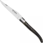 Laguiole En Aubrac Black Poplar Burl, Matt Bolster, zakmes, 12 cm