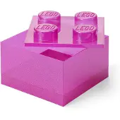 LEGO Roze doorzichtige opbergdoos in de vorm van een steen