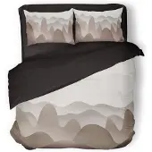 Eleganzzz Dekbedovertrek Micropercal Ripple Harmony - taupe 240x200/220cm