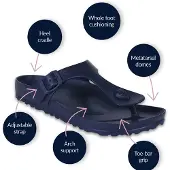 Holster Coastal vegan slides podologisch goedgekeurd slipper donker
