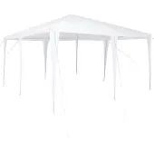vidaXL Partytent, wit, 400 x 400 x 266 cm, polyethyleen en staal