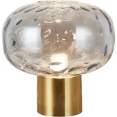 Fantasia Astrid tafellamp E27 goud met asgrijs glas