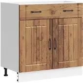 vidaXL Onderkast Lucca bewerkt hout oud houtkleurig