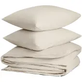 Yumeko Dekbedovertrek set Katoen TENCEL 200x220 Beige - Eco, Bio & Fairtrade
