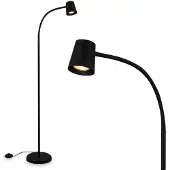 Briloner Skriva - Vloerlamp - woonkamer staande lamp - leeslampe - excl. GU10 - zwart - 127.5cm