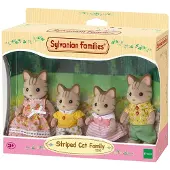 Sylvanian Families 5180 familie gestreepte kat- fluweelzachte speelfiguren