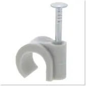 Q-Link Kabelclip | | 12 mm (20 stuks, Rond, Grijs)