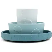 Done by Deer Deer Friends Stick&Stay kinderservies 3-delig Blue