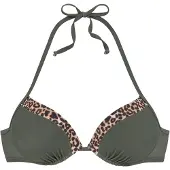 LASCANA Bikinitop beige / bruin / olijfgroen