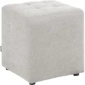 Beliani KANSAS - Voetenbank - Lichtgrijs - 38 cm - Polyester