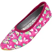 Beck Ballerina's 'Harmonie' olijfgroen / smaragd / lila / pink