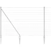 vidaXL Gelast Draadhek met Spikes 25 x 1,6 m Gegalvaniseerd staal Mesh