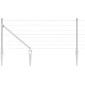vidaXL Gelast Draadhek met Spikes 50 x 0,8 m Gegalvaniseerd staal Mesh