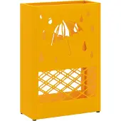 vidaXL Regen Paraplu Stand Mosterdgeel 28 x 12 x 41 cm Staal