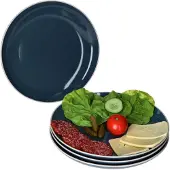 MamboCat Set van 4 Linus blauwe dinerborden - 403961