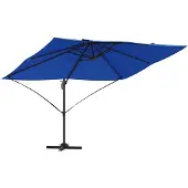 vidaXL Parasol 351 x 250 x 260 cm Polyester en Aluminium Azuurblauw