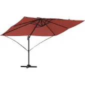 vidaXL Parasol 351 x 250 x 260 cm Polyester en Aluminium Terracotta