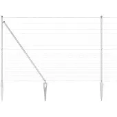 vidaXL Gelast Draadhek met Spikes 25 x 1,6 m Gegalvaniseerd staal Mesh