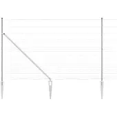 vidaXL Gelast Draadhek met Spikes 25 x 1,5 m Gegalvaniseerd staal Mesh