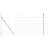 vidaXL Gelast Draadhek met Betonnen Basis 50 x 1,2 m Zilverkleurig