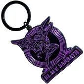 Black Sabbath - Purple Text Logo & Daemon - Sleutelhanger