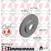 ZIMMERMANN 280.3154.20 Remschijf