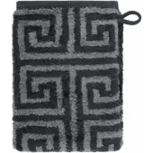 Cawö Washandje Noblesse Elegance Allover Black (Set van 6)