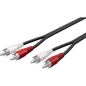 Goobay Stereo Tulp Kabel - 20 meter - Zwart