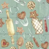 IHR Lunch servetten - Winter bakery turquoise