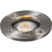 QAZQA Moderne grondspot staal RVS - Basic Round