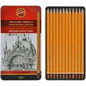 Koh-I-Noor Professional Graphite Pencils Art Set tekenpotloden voor kunstenaars 12 stuks