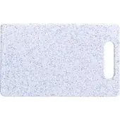 Zeller Snijplank van plastic met granietprint,