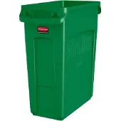 Rubbermaid Afvalbak Slim Jim, kunststof, volume 60 liter, groen