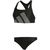 Adidas Sportbikini 'Big Bars' zwart / wit