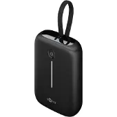 Goobay Powerbank met USB-C kabel | 10.000 mAh | 1x USB-A, 1x USB-C | Max. 20W | Zwart