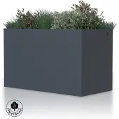 4gardenz plantenbak verhoogde bodem bloembak 100x50x60 cm antraciet
