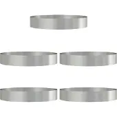 vidaXL Plantenring 5 pcs Zilver 120 x 120 x 20 cm Roestvrij staal