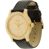 GUESS Analoog horloge 'Annette' goud / zwart / transparant