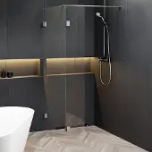 Riho Scandic X402 inloopdouche 160cm met 30cm zijwand chroom