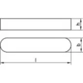 Toolcraft 138662 Inlegspieën DIN 6885 Staal 50 stuk(s)