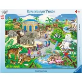 Ravensburger puzzel kinderpuzzel zoo bezoek 45 stukjes karton.